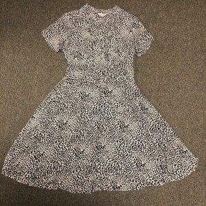 Short Sleeve Subtle Leopard Print Dress